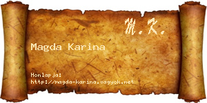 Magda Karina névjegykártya